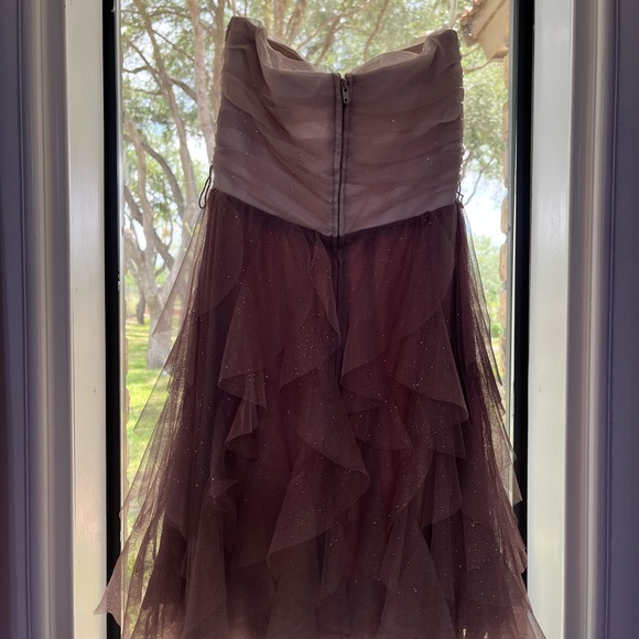 a light brown homecoming dress